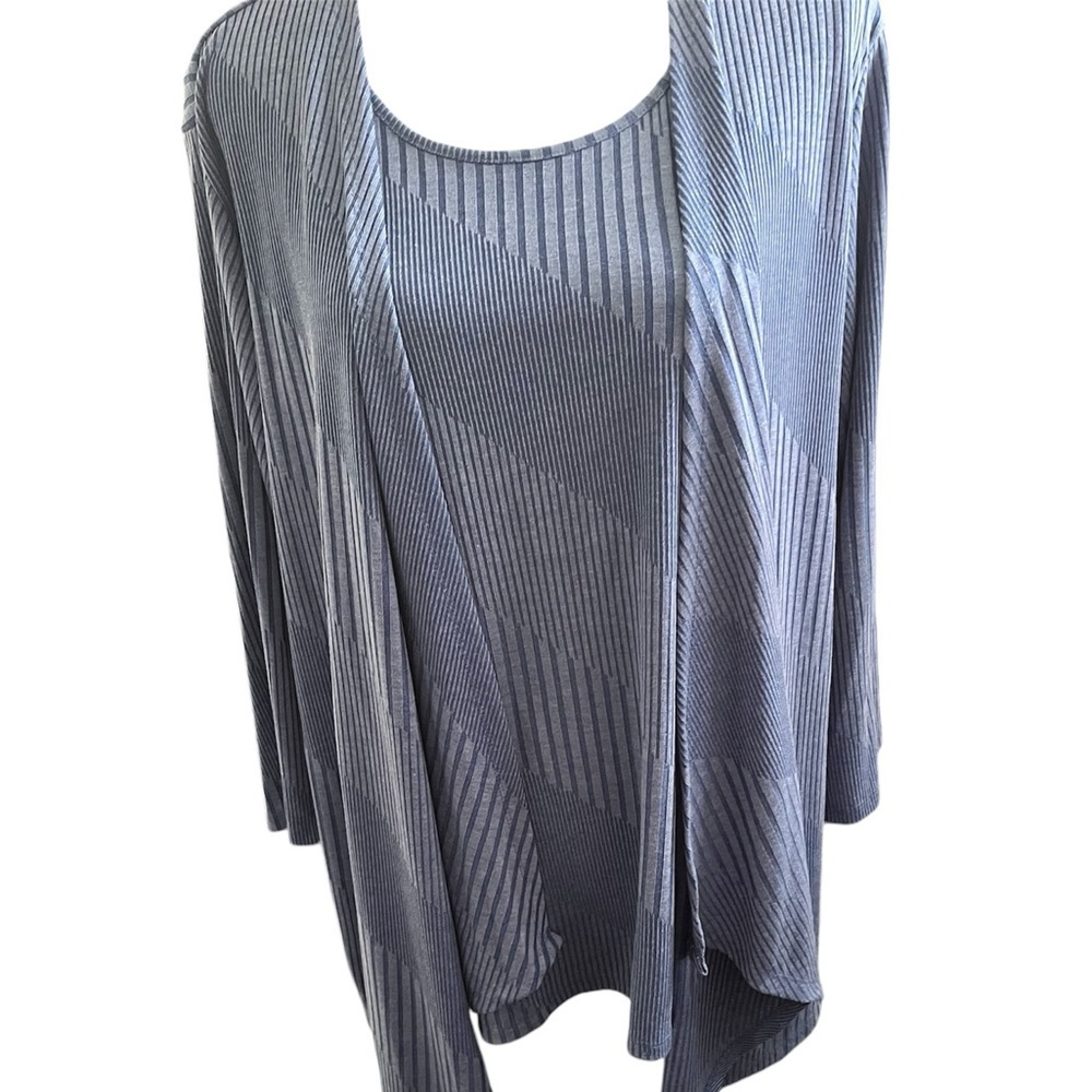 NWT Alia  Tunic Top Plus 2X Attached Warp 3/4 Sleeves Blue